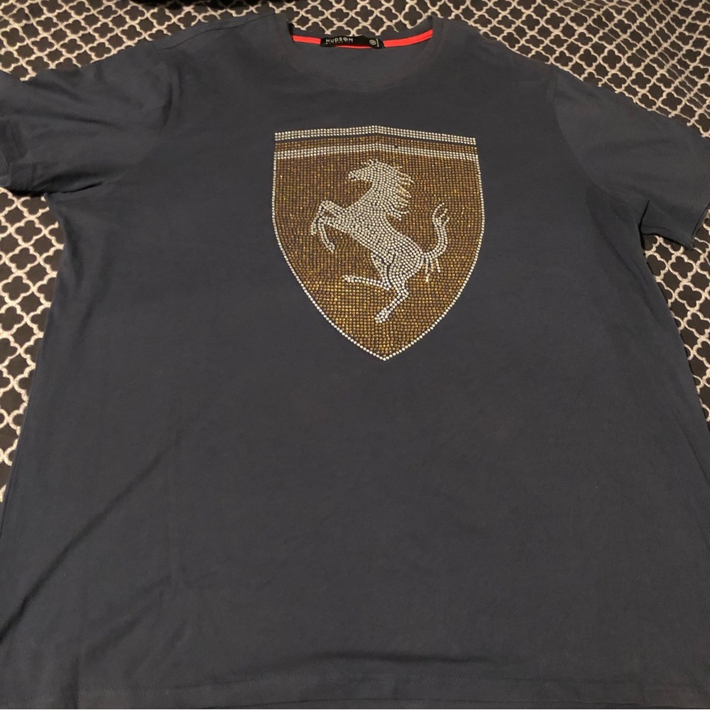 🛑Sold🛑Outerwear Men’s Blue Ferrari Shirt Sz 3XL Short Sleeve - Picture 1 of 6